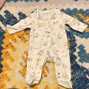 Disney Cream and Green Kids Footie